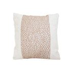 Beige square throw pillow