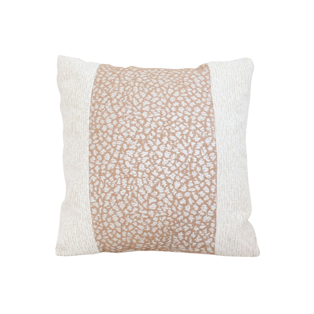 Beige square throw pillow