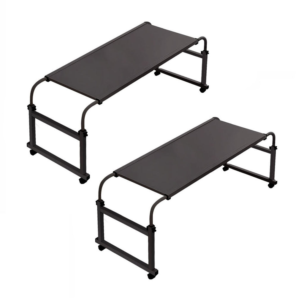 SOGA 2X 140x45cm Black Cross Bed Movable Desk Table w/ Adjustable Length & Height $ 345.50