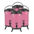 SOGA 4X 16L Stainless Steel Insulated Milk Tea Barrel Hot and Cold Beverage Dispenser Container with Faucet Pink $ 401.50