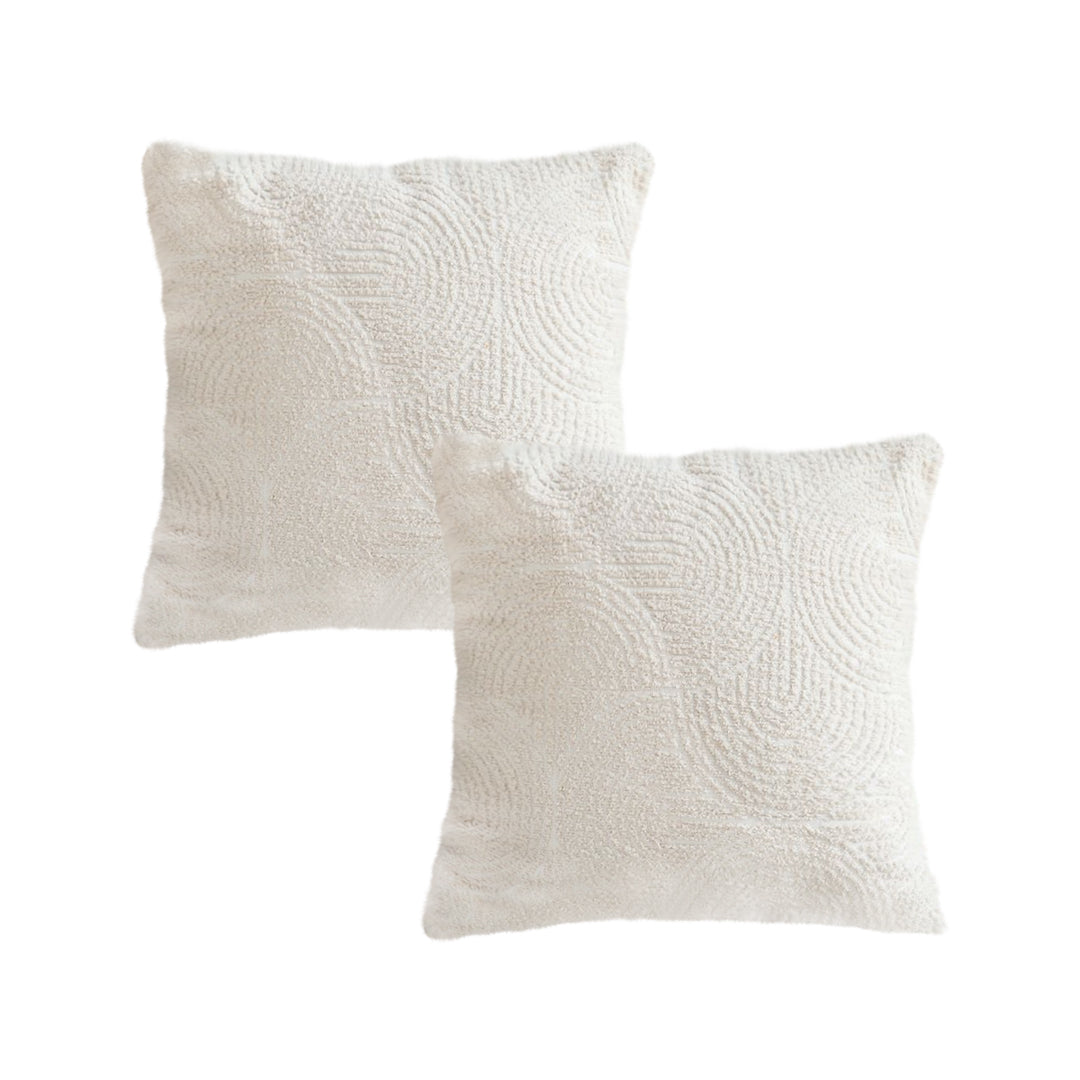 SOGA 2X 45cm Beige Internet Celebrity 3D Arched Raised Pattern Throw Pillow $ 90.90