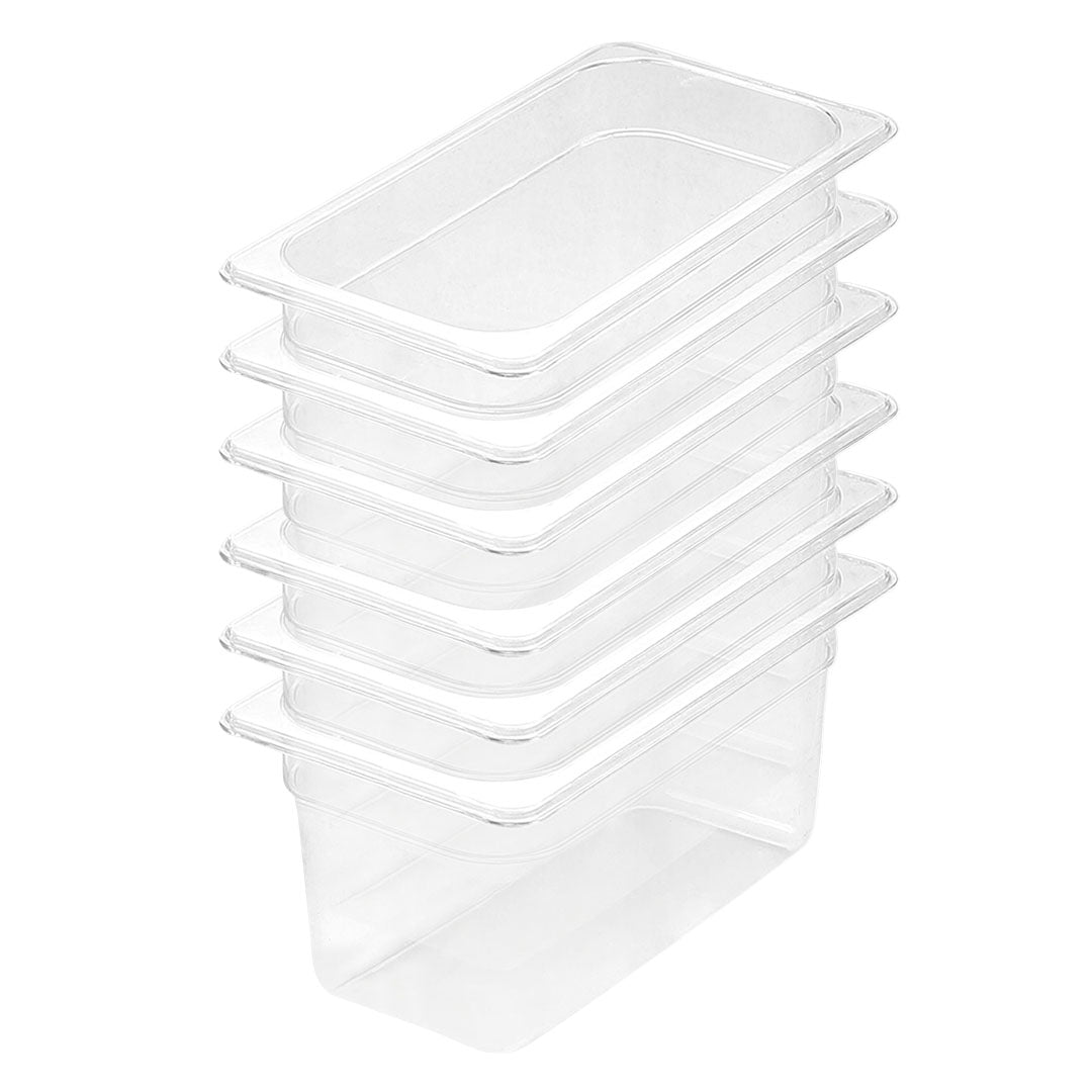 SOGA 150mm Clear Gastronorm GN Pan 1/3 Food Tray Storage Bundle of 6 $ 174.50
