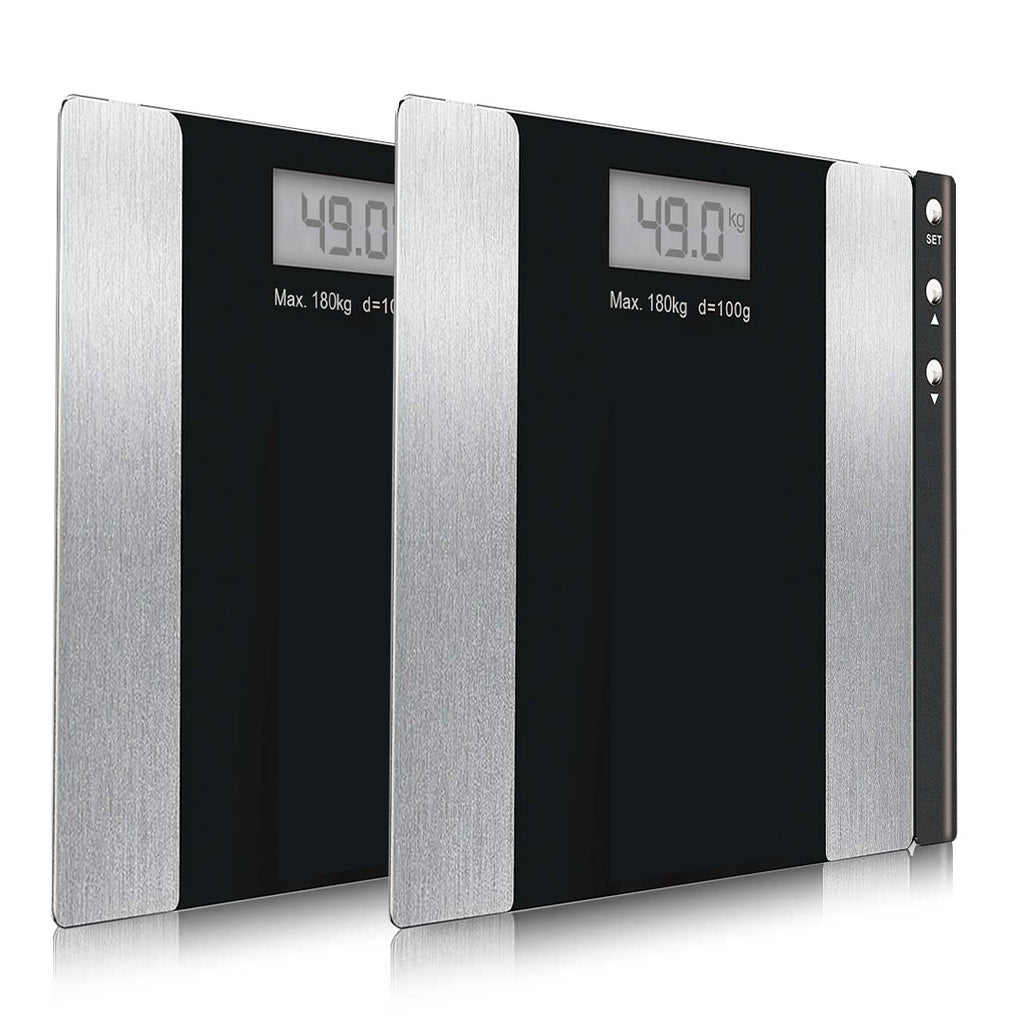 SOGA 2X Wireless Electronic Body Fat LCD Bathroom Weighing Scale Digital Weight Monitor Black $ 60.90