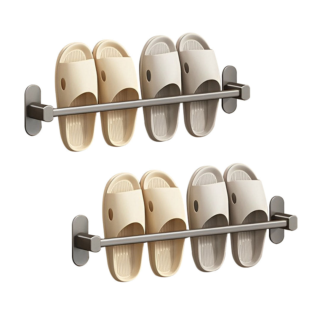 SOGA 2X 49cm Wall-Mounted Slipper Organiser Adhesive Storage Space-Saving Wall Rack $ 65.50