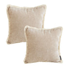 SOGA 2X 45cm Milk Coffee Home Aesthetic Chenille Texture Tassel Square Throw pillow $ 107.90