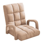 SOGA Foldable Lounge Cushion Adjustable Floor Lazy Recliner Chair with Armrest Khaki $ 211.50