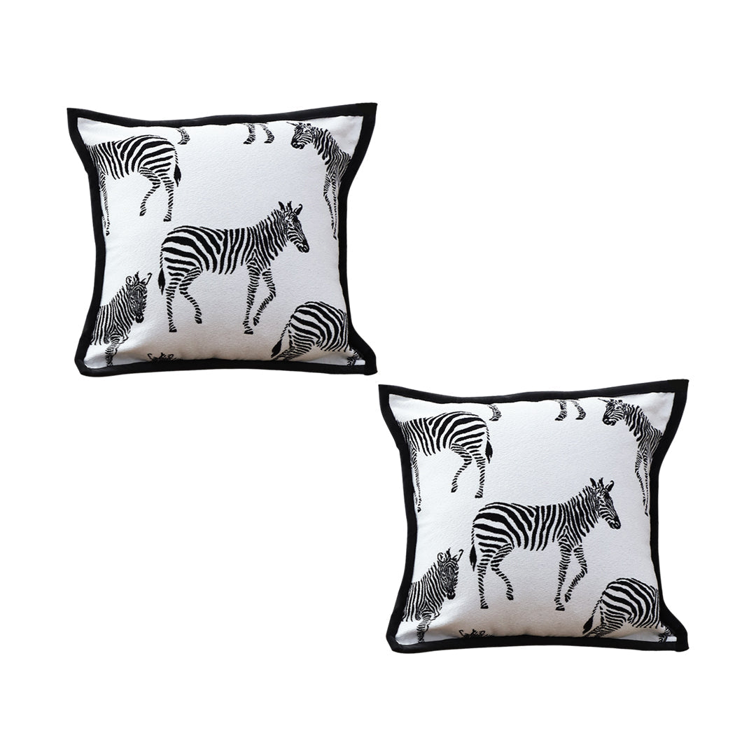 SOGA 2X 45cm Black and White Light Luxury Zebra Cushion Decorative Square Pillow Living Room $ 107.90
