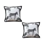 SOGA 2X 45cm Black and White Light Luxury Zebra Cushion Decorative Square Pillow Living Room $ 107.90