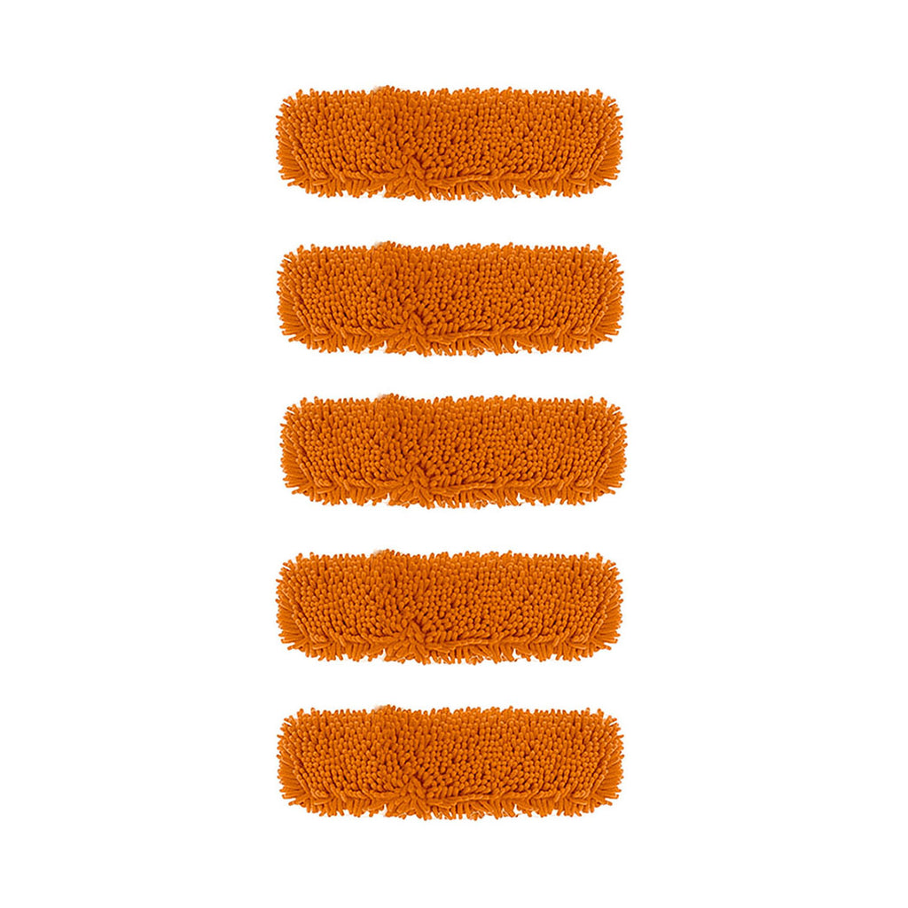 SOGA 5X 50x12 Orange Microfiber Flat Mop Floor Cleaning Pads Rotating Dust Remover $ 99.90