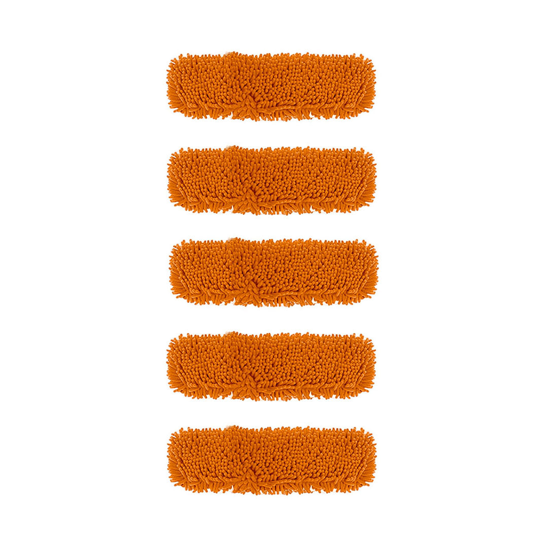 SOGA 5X 50x12 Orange Microfiber Flat Mop Floor Cleaning Pads Rotating Dust Remover $ 99.90