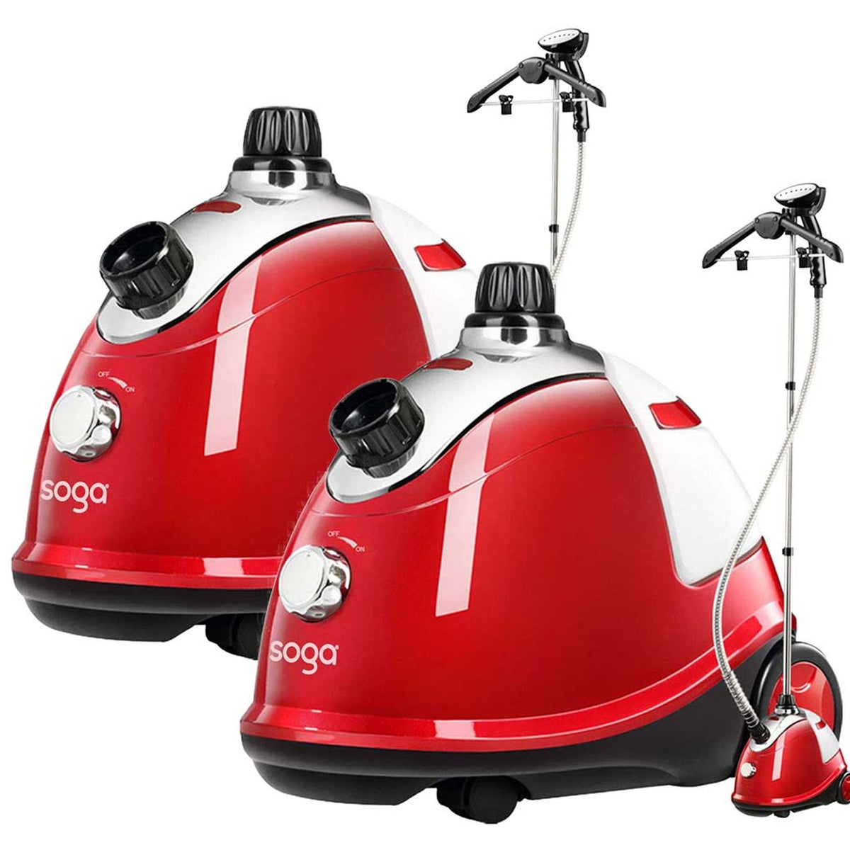 SOGA 2X Garment Steamer Portable Cleaner Steam Iron Red