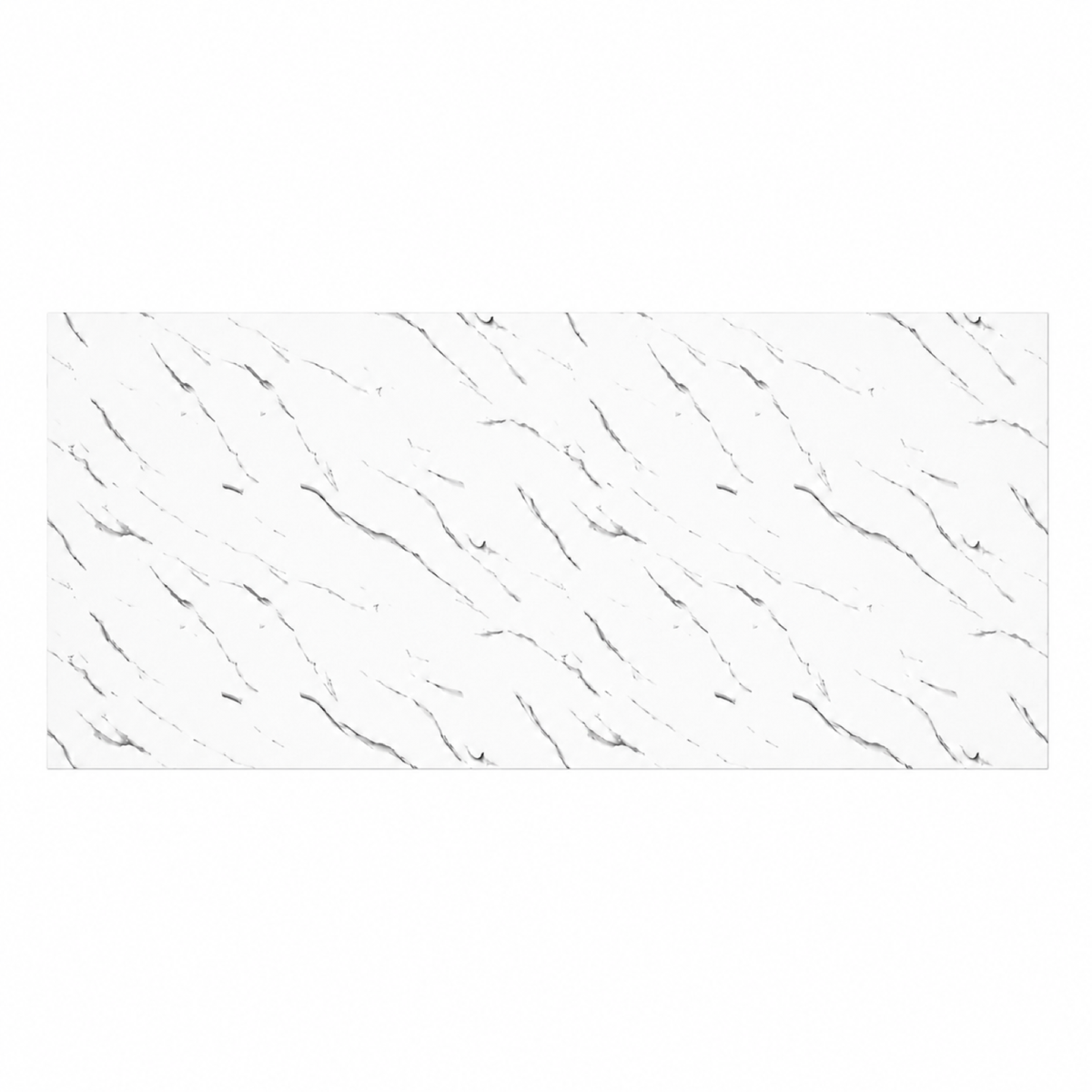 SOGA Peel & Stick Floor and Wall Tiles 30 x 60cm 10 Pack White Faux Marble