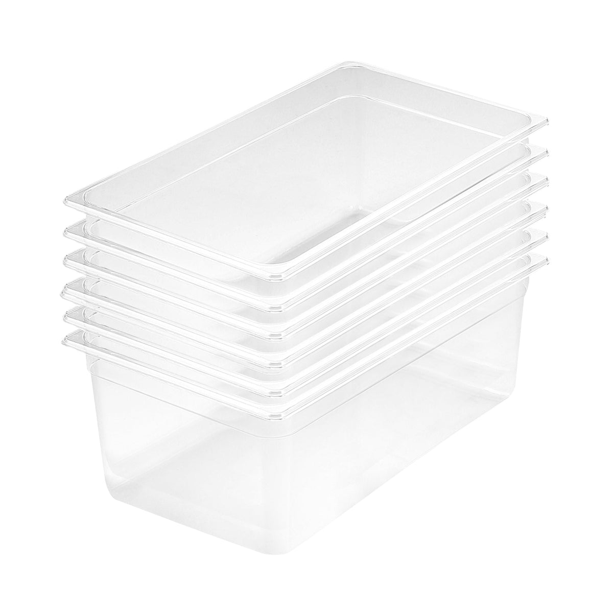 SOGA 200mm Clear Gastronorm GN Pan 1/1 Food Tray Storage Bundle of 6 $ 288.50