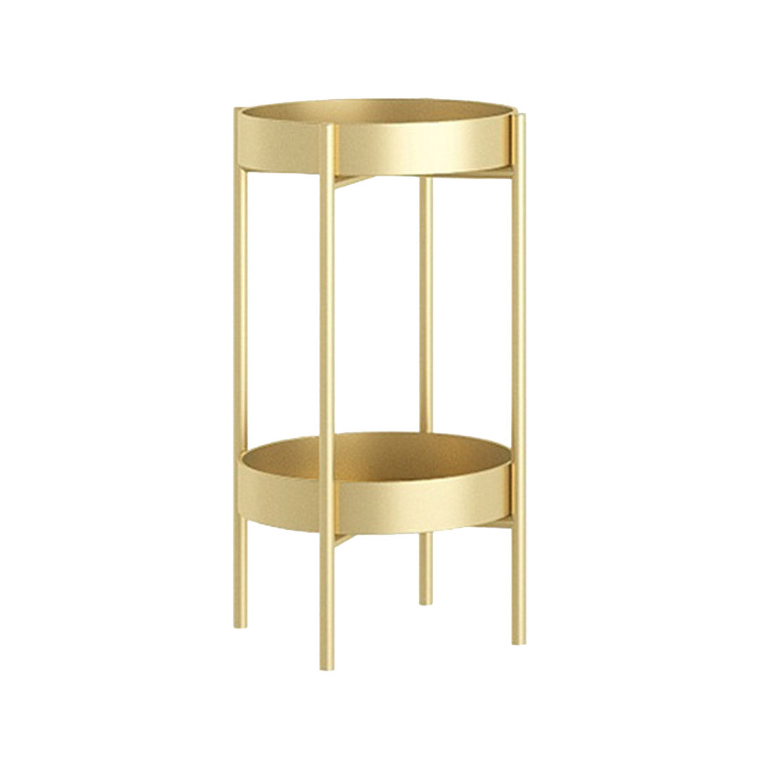 SOGA 2 Layer 50cm Gold Metal Plant Stand Flower Pot Holder Corner Shelving Rack Indoor Display $ 55.50