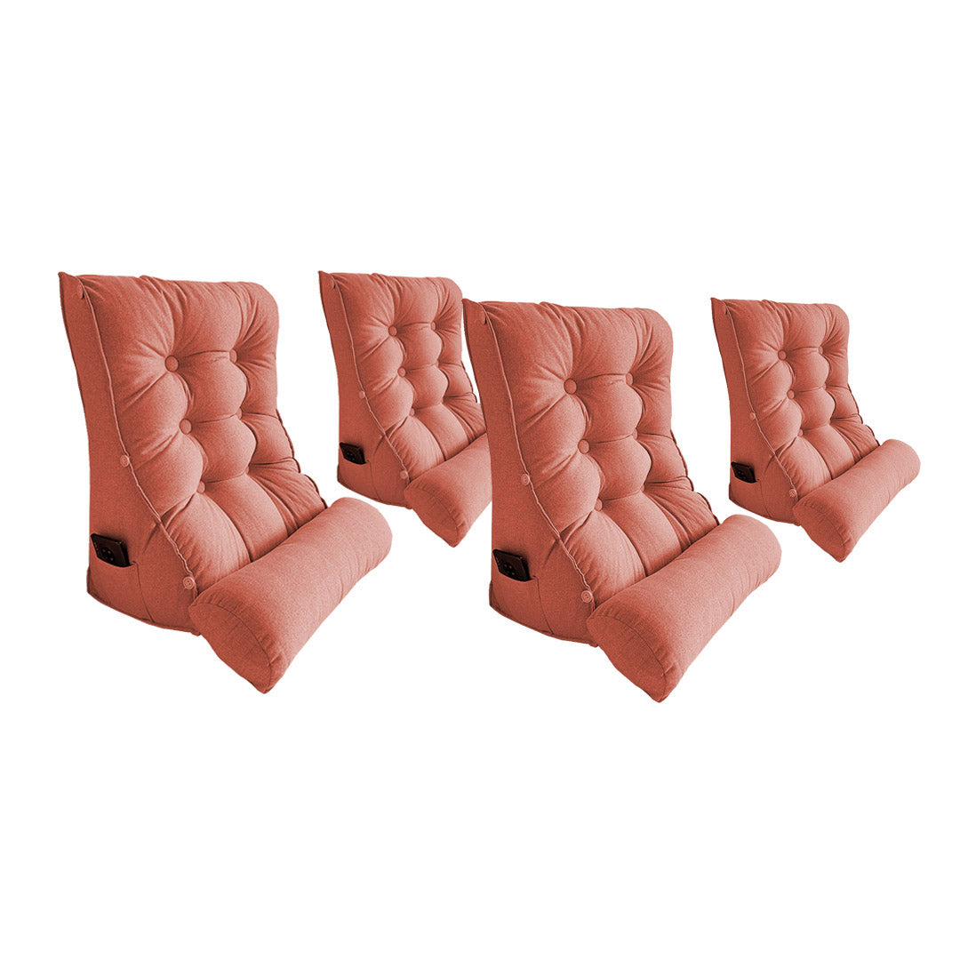 SOGA 4X 45cm Peach Triangular Wedge Lumbar Pillow Headboard Backrest Sofa Bed Cushion Home Decor $ 316.90