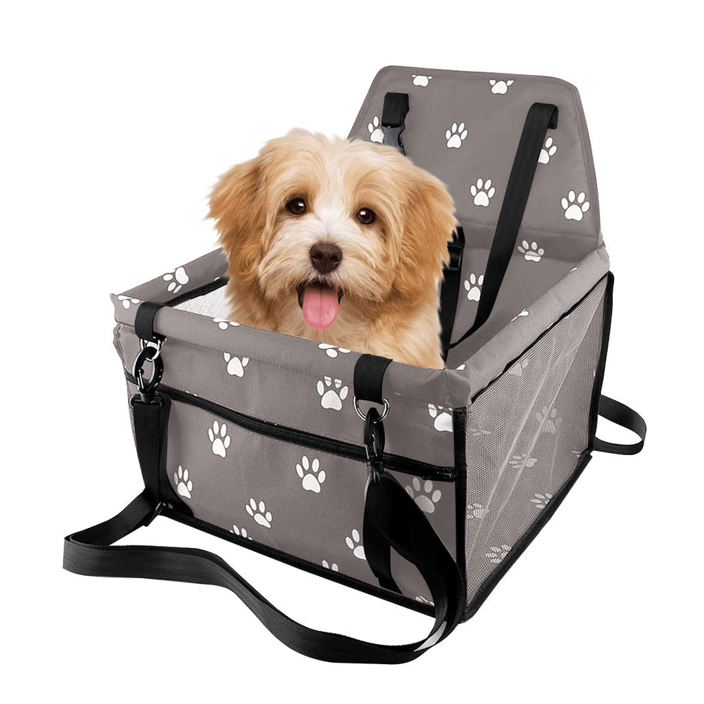 SOGA Waterproof Pet Booster Car Seat Breathable Mesh Safety Travel Portable Dog Carrier Bag Grey $ 44.50
