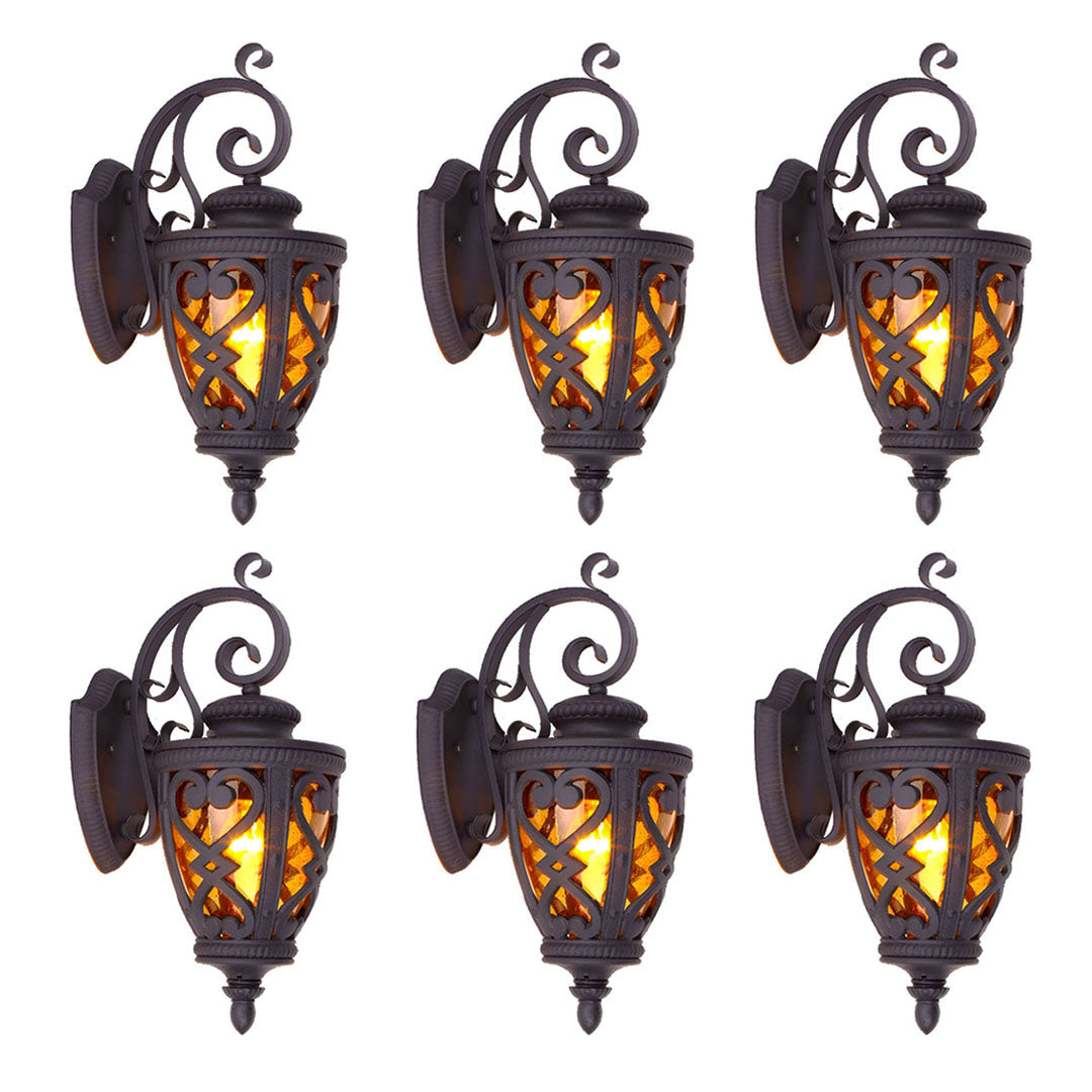 Vintage Lantern 6X 57cm Outdoor Antique Bronze Wall Sconce Classic Rustic Exterior Light Fixture $ 2975.50