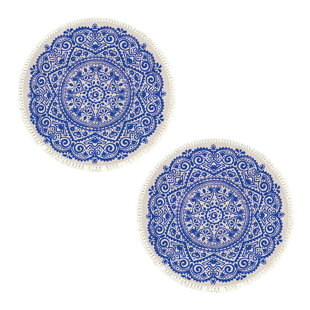 SOGA 2X 120cm Mandala Round Tapestry Indian Area Rug for Living Room Lounge Anti-slip Doormat Home Decor $ 142.50