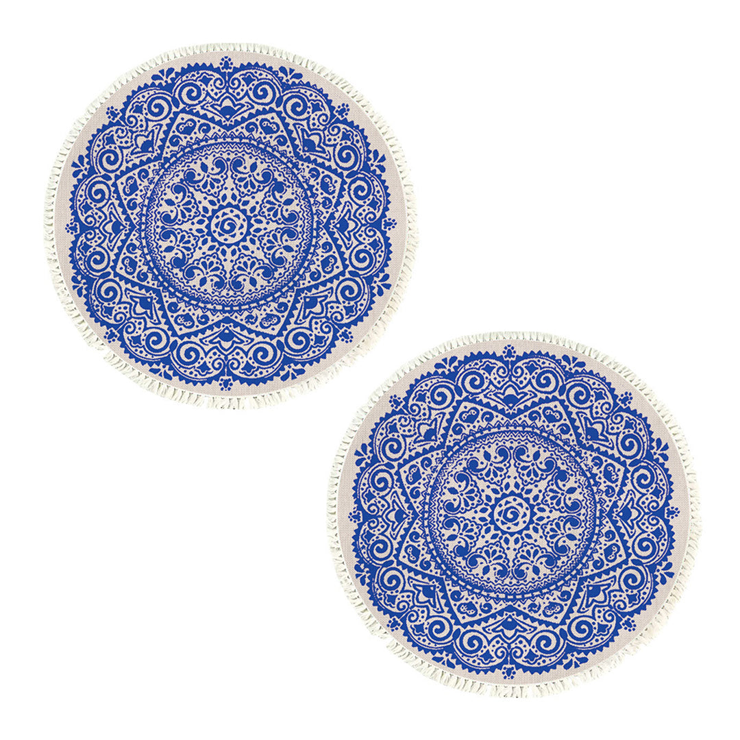 SOGA 2X 120cm Mandala Round Tapestry Indian Area Rug for Living Room Lounge Anti-slip Doormat Home Decor $ 142.50