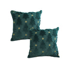 SOGA 2X 45cm Festive Teal Christmas Tree Gold Star Holiday Throw Pillow $ 137.90