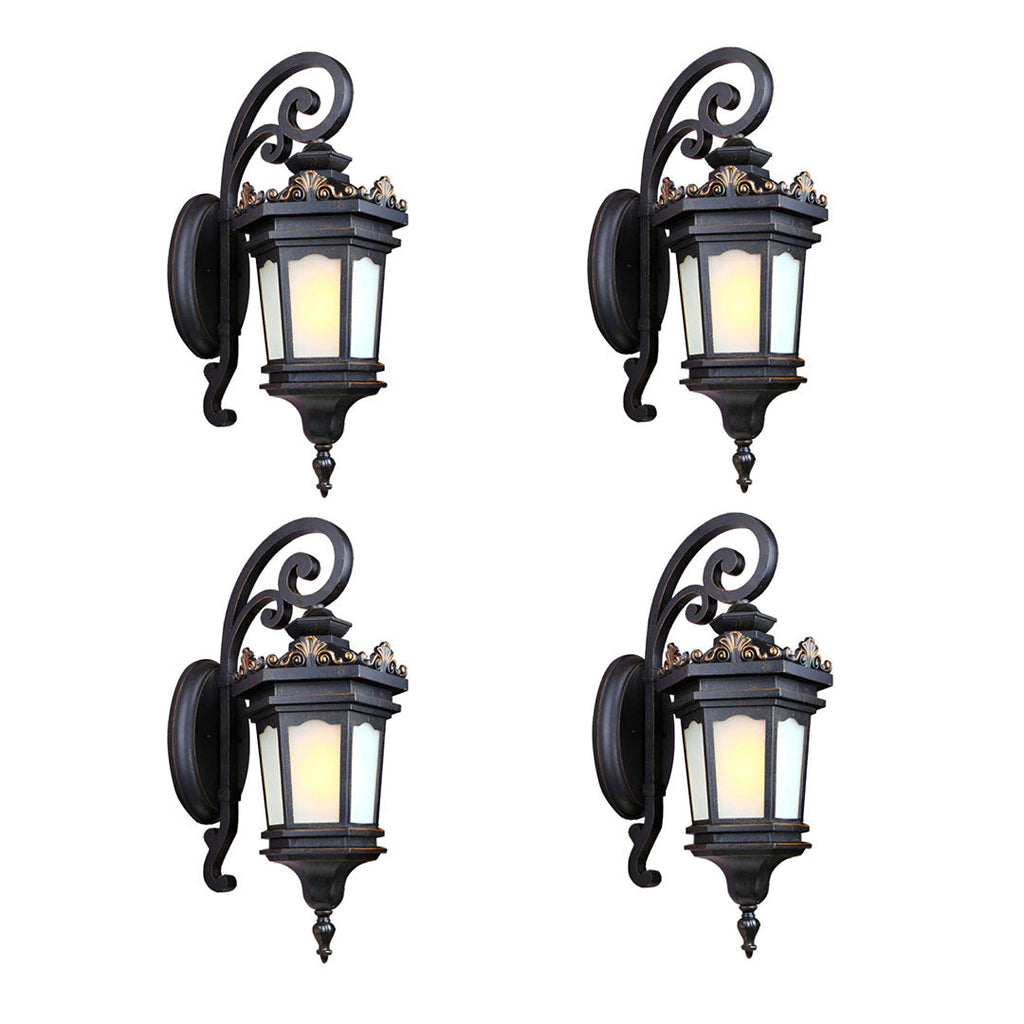 Vintage Lantern 4X 62cm Wall Light Elegant Aluminum & Glass Design Classic Outdoor Lighting Rustic Vintage Style $ 2111.50