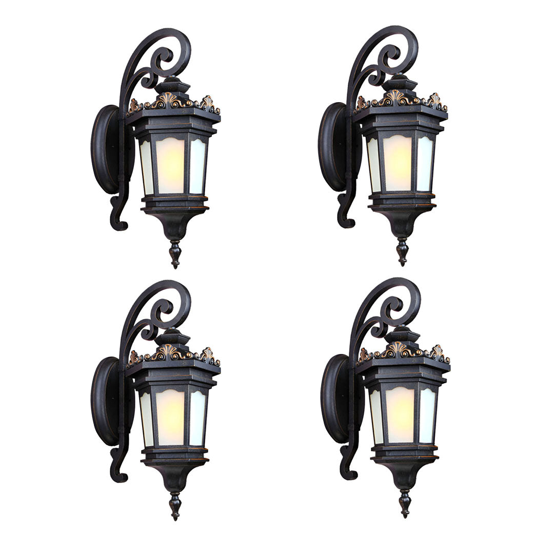 Vintage Lantern 4X 62cm Wall Light Elegant Aluminum & Glass Design Classic Outdoor Lighting Rustic Vintage Style $ 2111.50