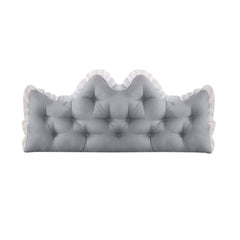 SOGA 90cm Crown Pillow Tufted Light Grey Headboard Cushion $ 49.90
