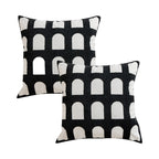 SOGA 2X 45cm Contemporary Black White Arch Pattern Geometric Throw Pillow $ 129.50