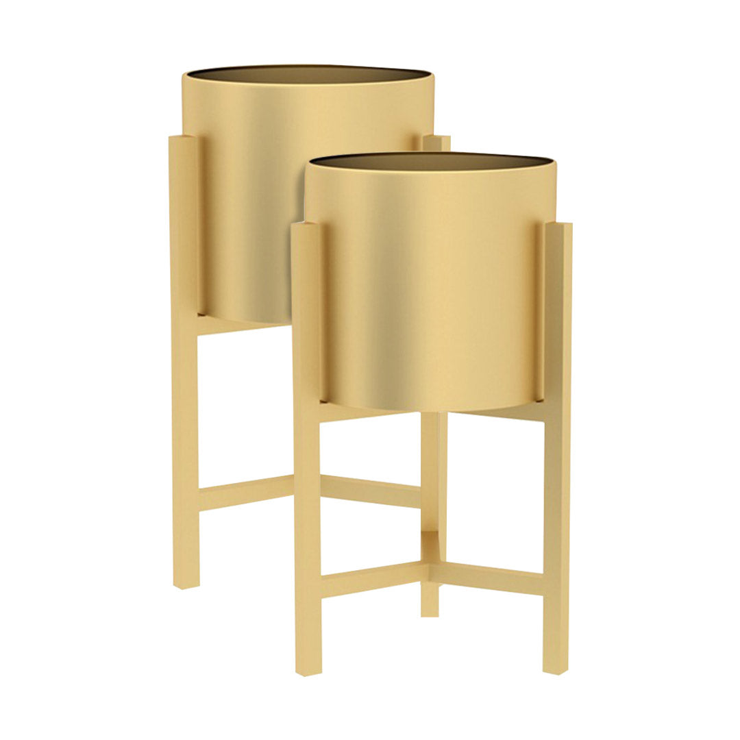 SOGA 2X 45CM Gold Metal Plant Stand with Flower Pot Holder Corner Shelving Rack Indoor Display $ 107.90