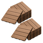 SOGA 2X 11 pcs Coffee DIY Wooden Composite Decking Tiles Garden Outdoor Backyard Flooring Home Decor $ 226.90
