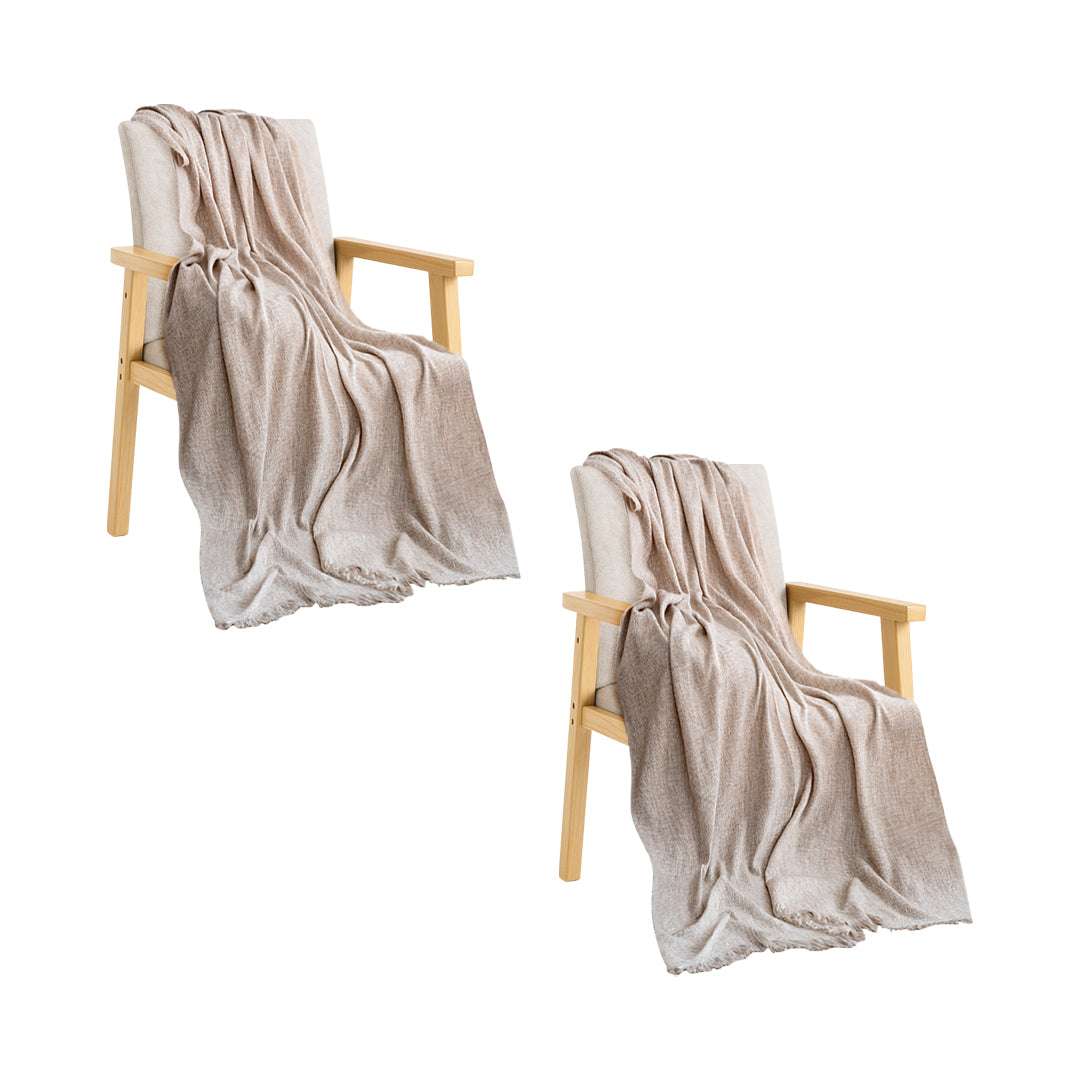 SOGA 2X 130x190cm Earth Tone Blanket – Houndstooth Tassel Throw $ 156