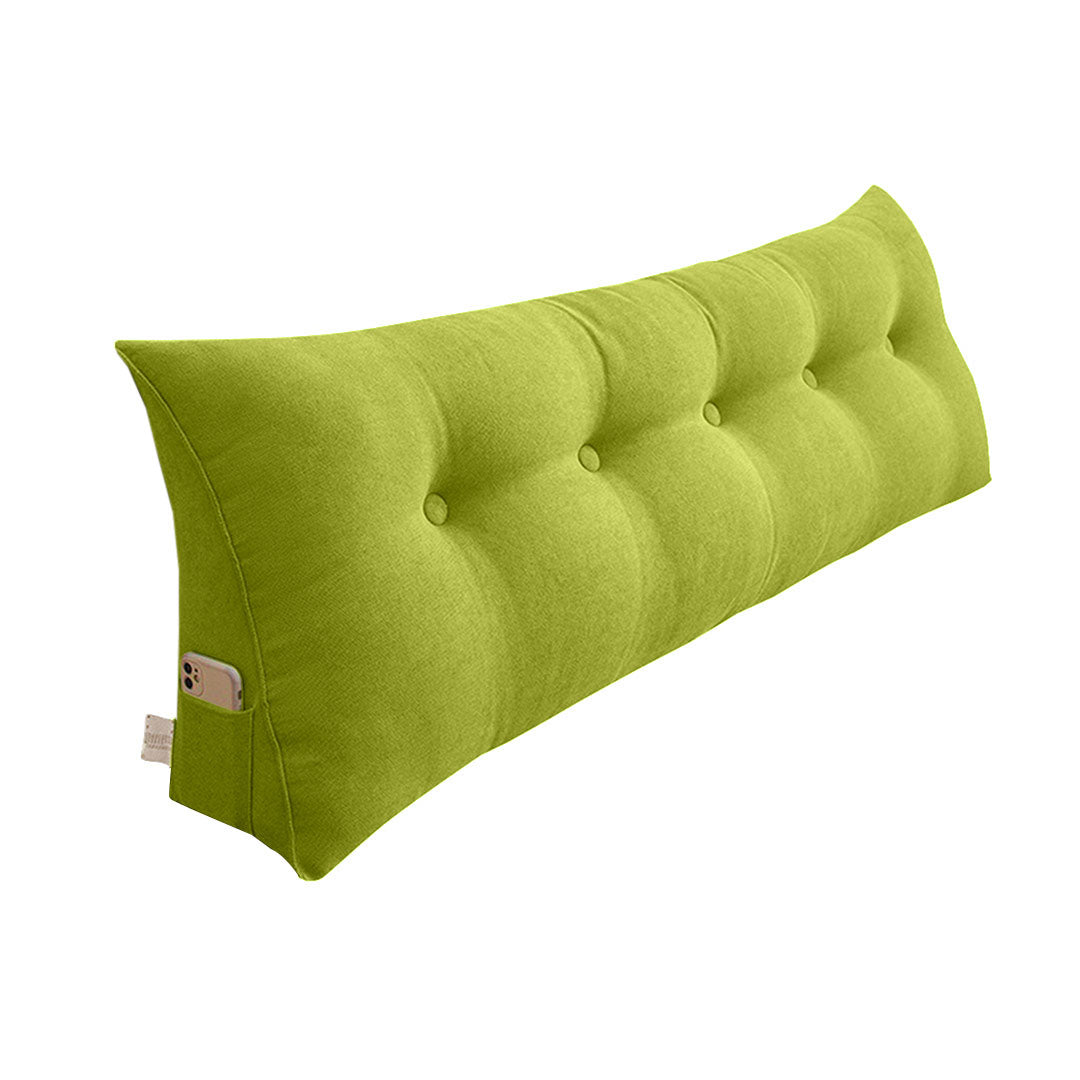 SOGA 100cm Green Triangular Wedge Bed Pillow Headboard Backrest Bedside Tatami Cushion Home Decor $ 105.50