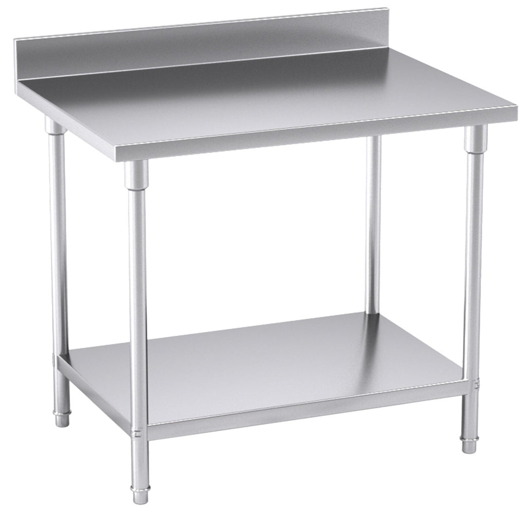 SOGA Commercial Catering Kitchen Stainless Steel Prep Work Bench Table with Back-splash 100*70*85cm $ 459.90