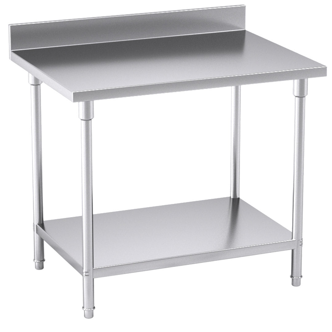 SOGA Commercial Catering Kitchen Stainless Steel Prep Work Bench Table with Back-splash 100*70*85cm $ 459.90
