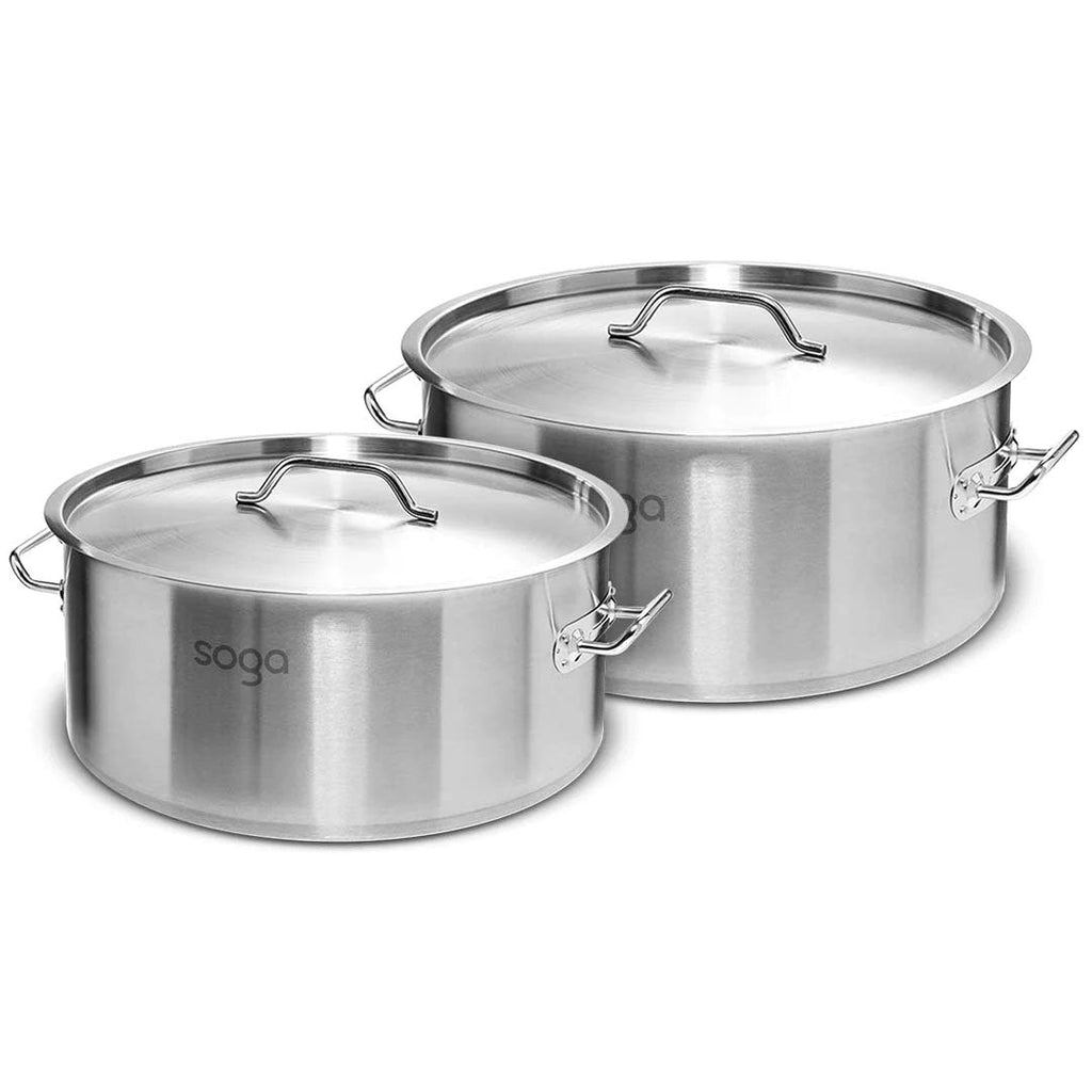 SOGA Stock Pot 9L 23L Top Grade Thick Stainless Steel Stockpot 18/10 $ 229.50