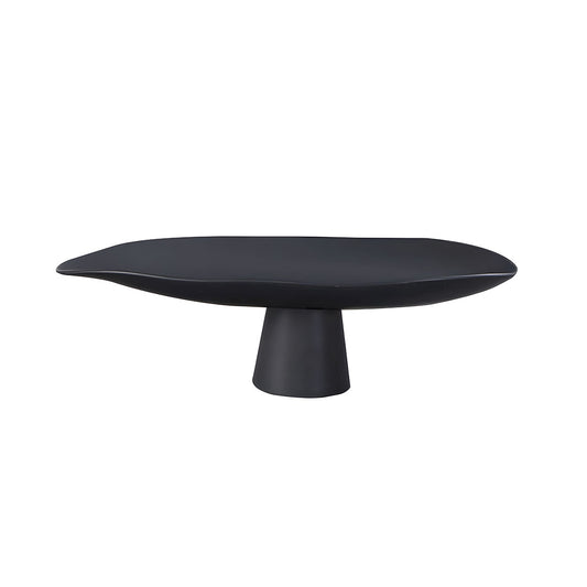 SOGA 46cm Black Ceramic Decorative Plate on Pedestal Stand $ 99.90