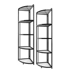 SOGA 2X 5 Tier Steel Triangular Corner Stand Multi-Functional Shelves Portable Storage Organizer $ 172.90