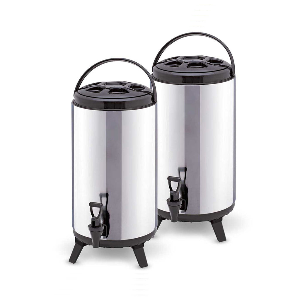 SOGA 2 x 8L Portable Insulated Cold/Heat Coffee Tea Beer Barrel Brew Pot With Dispenser $ 127.90