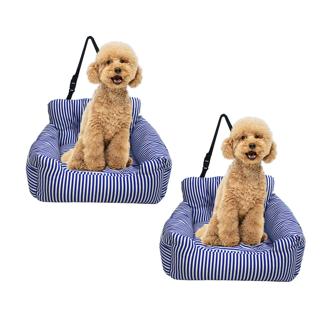 SOGA 2X Blue Pet Car Seat Sofa Safety Soft Padded Portable Travel Carrier Bed $ 172.90