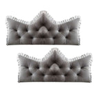 SOGA 2x120cm Crown Pillows Tufted Grey Headboard Cushion Set $ 114.50