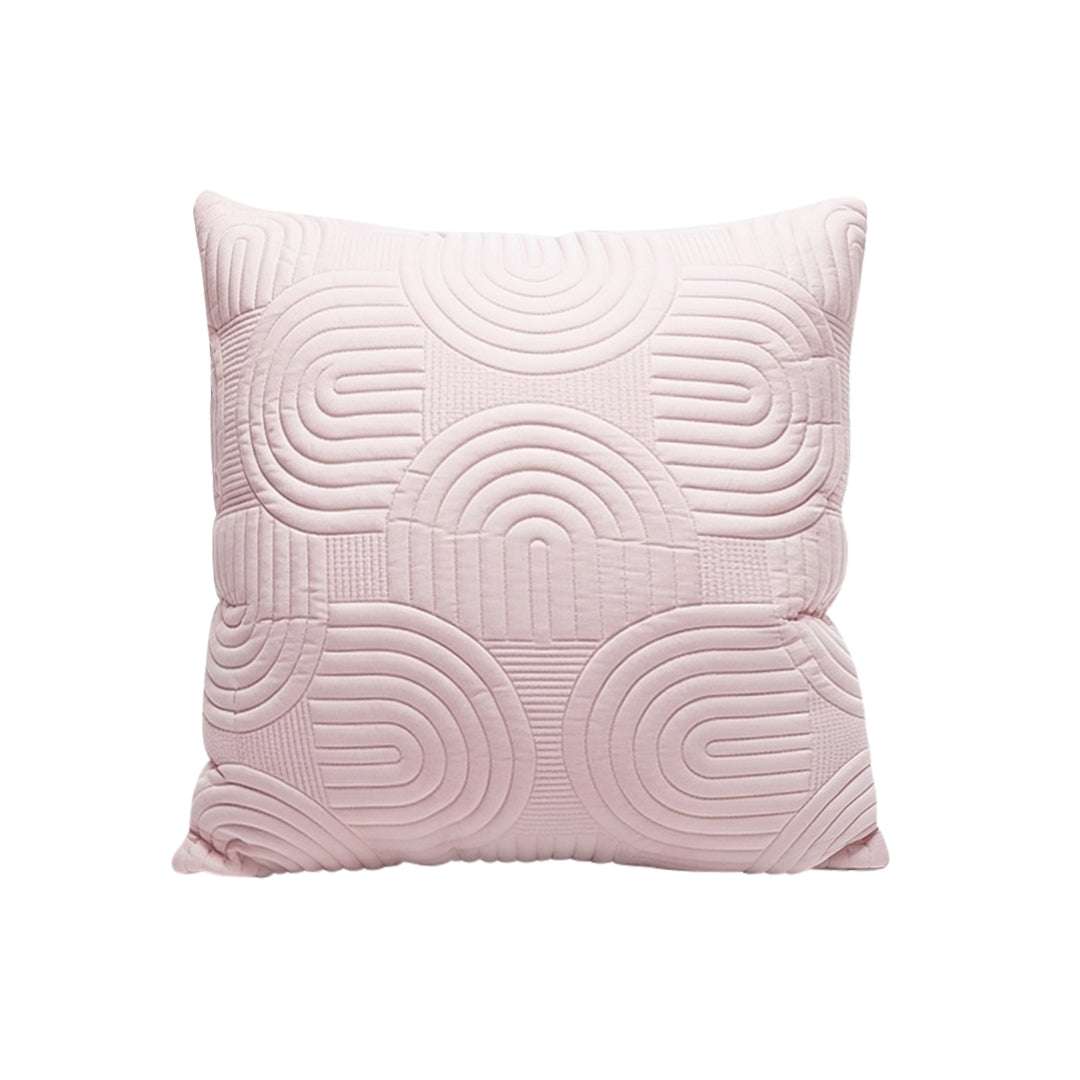 SOGA 50cm Pink Textured Geometric Pattern Decorative Throw Pillow $ 61