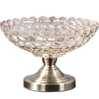SOGA Bronze Pedestal Crystal Glass Fruit Bowl Candy Holder Countertop Dessert Serving Basket Decor $ 71.50