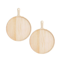 SOGA 2X 10 inch Round Premium Wooden Pine Food Serving Tray Charcuterie Board Paddle Home Decor $ 49.50