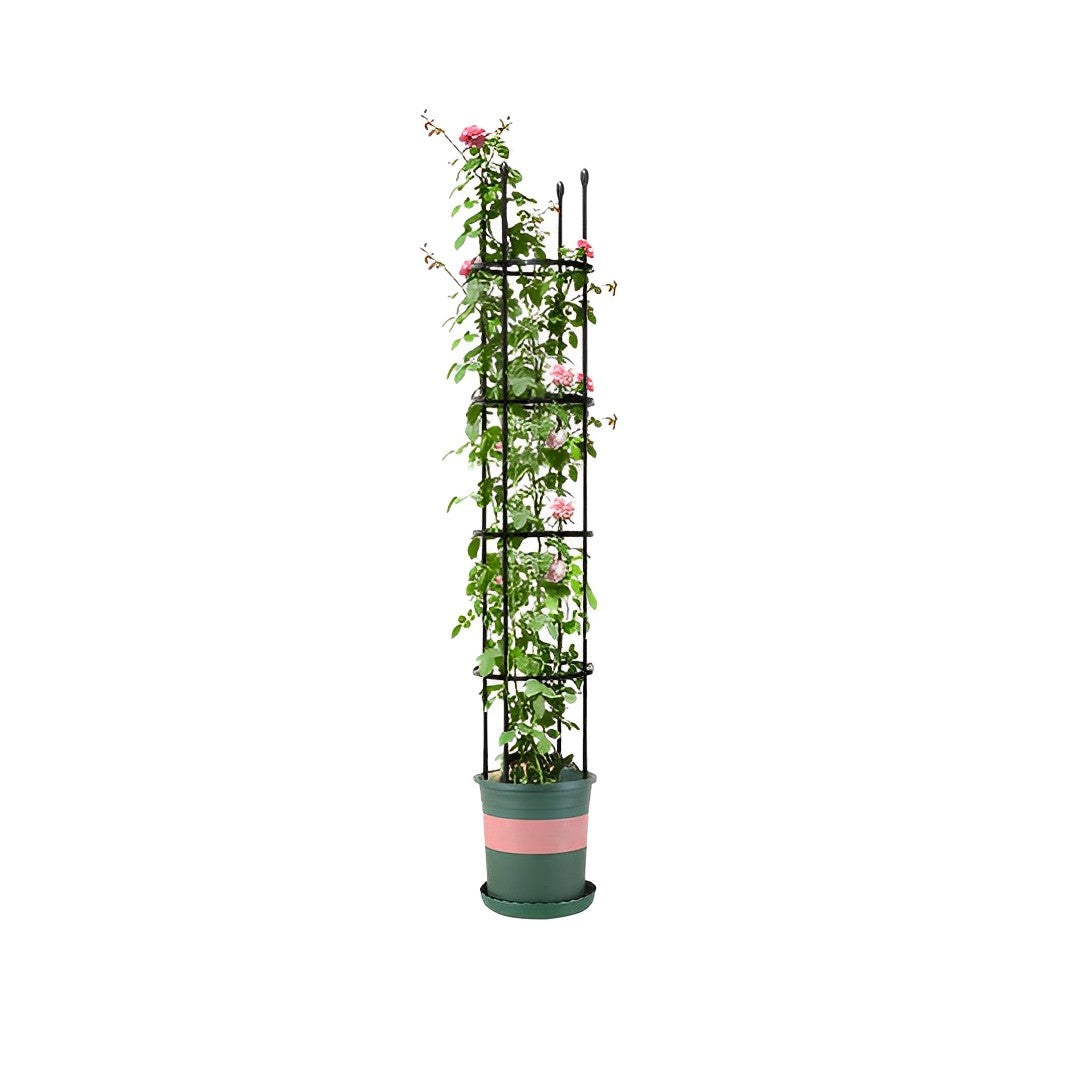 SOGA 163cm 4-Bar Plant Frame Stand Trellis Vegetable Flower Herbs Outdoor Vine Support Garden Rack with Rings $ 52.50