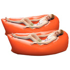 2X Fast Inflatable Sleeping Bag Lazy Air Sofa Orange $ 86