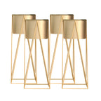 SOGA 4X 50cm Gold Metal Plant Stand with Gold Flower Pot Holder Corner Shelving Rack Indoor Display $ 253.50