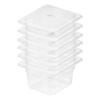SOGA 100mm Clear Gastronorm GN Pan 1/6 Food Tray Storage Bundle of 6 $ 174.50