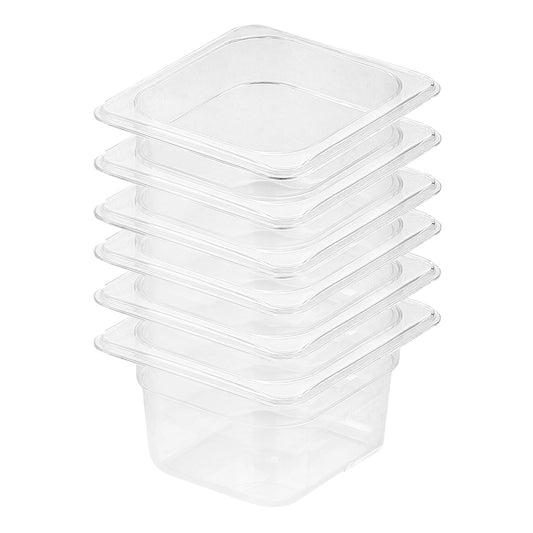 SOGA 100mm Clear Gastronorm GN Pan 1/6 Food Tray Storage Bundle of 6 $ 174.50