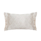 SOGA 35cm Rectangular Natural Woven Diamond Pattern Fringe Trim Throw Pillow $ 72.50