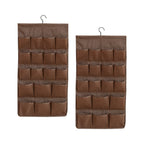 SOGA 2X Coffee Double Sided Hanging Storage Bag Underwear Bra Socks Mesh Pocket Hanger Home Organiser $ 65.50